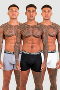 Torrington 3-Pack Boxers - Black/Grey/White