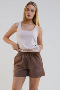 Sunset Sweat Shorts - Brown