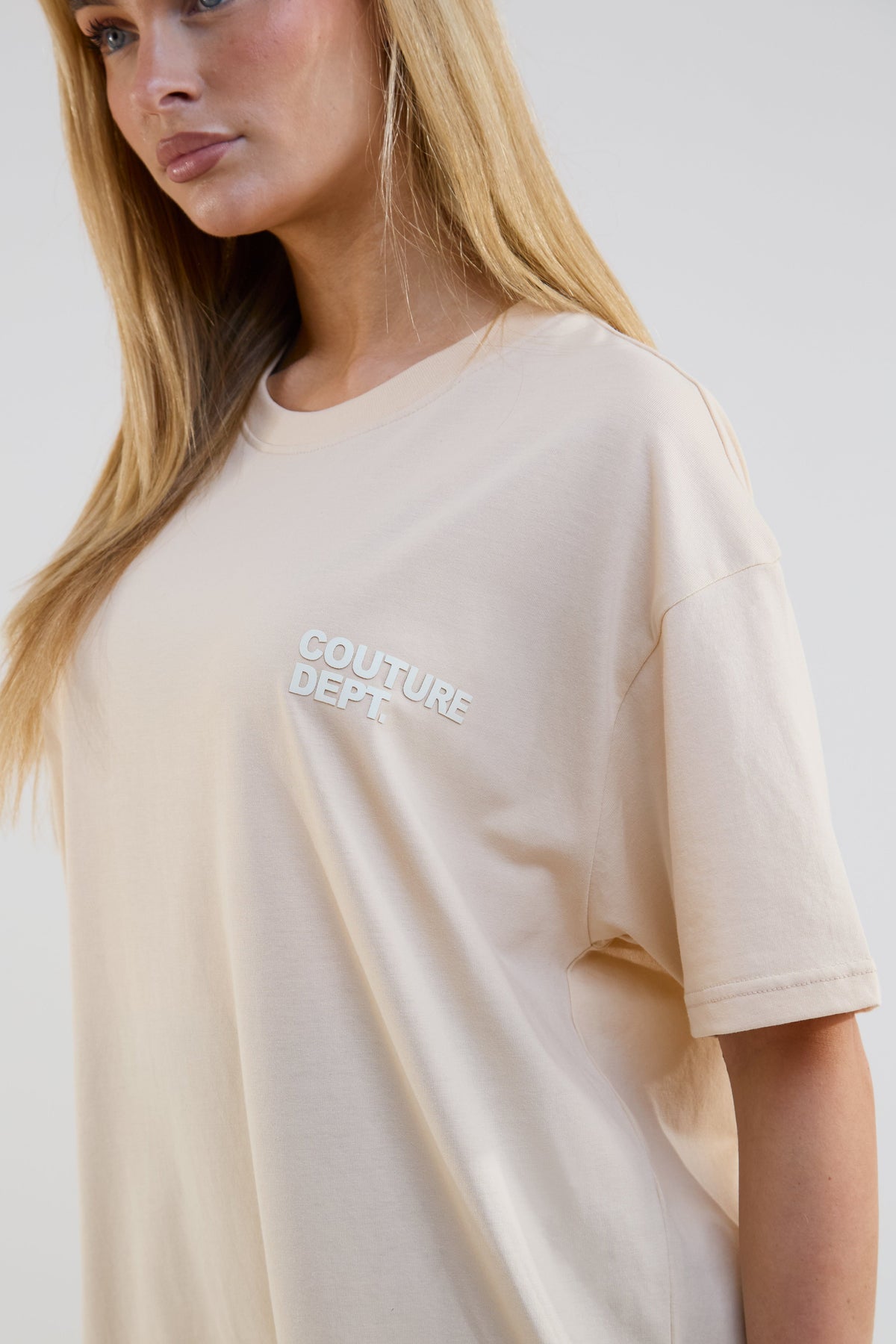 Lexa Oversized Cotton T-Shirt - Cream