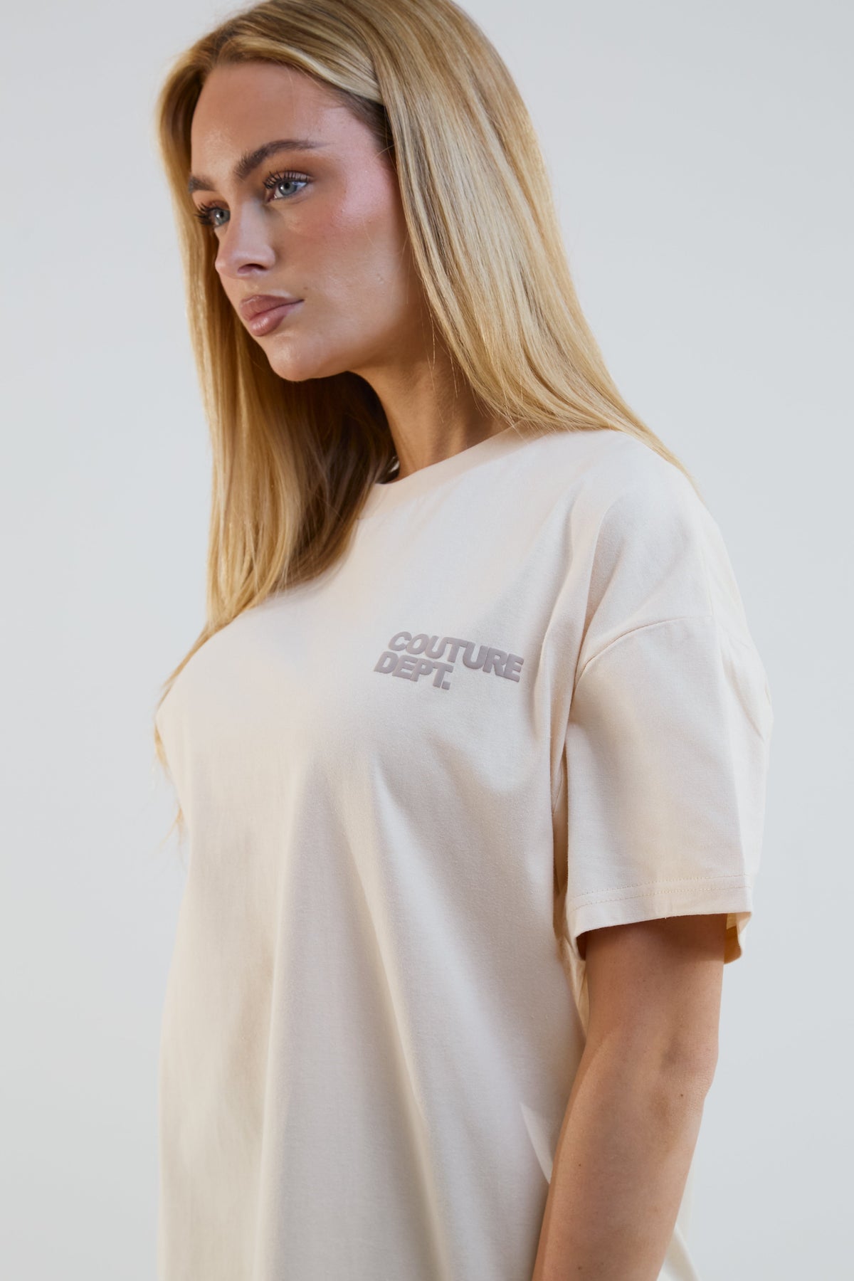 Shadow Cycling Shorts & T-Shirt Set - Oatmeal/Mocha
