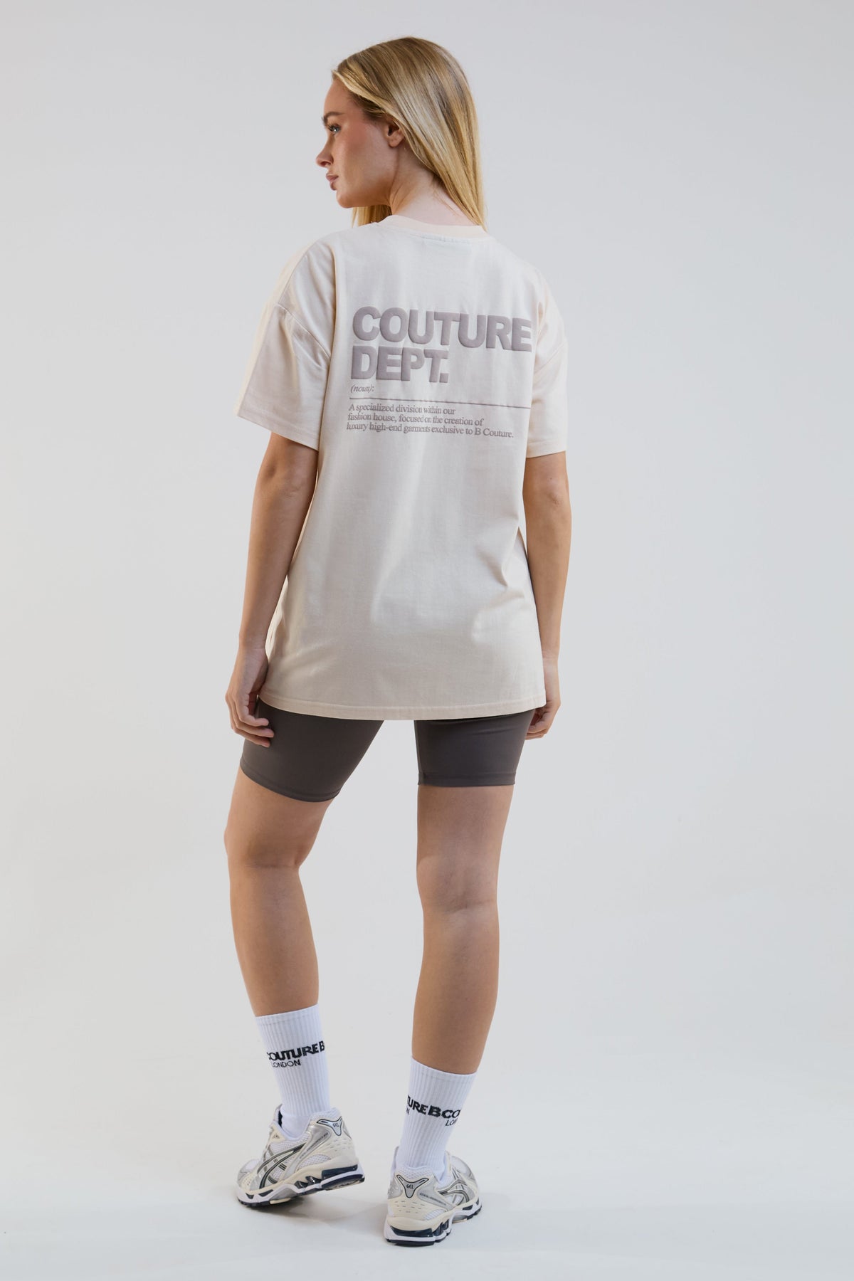Shadow Cycling Shorts & T-Shirt Set - Oatmeal/Mocha