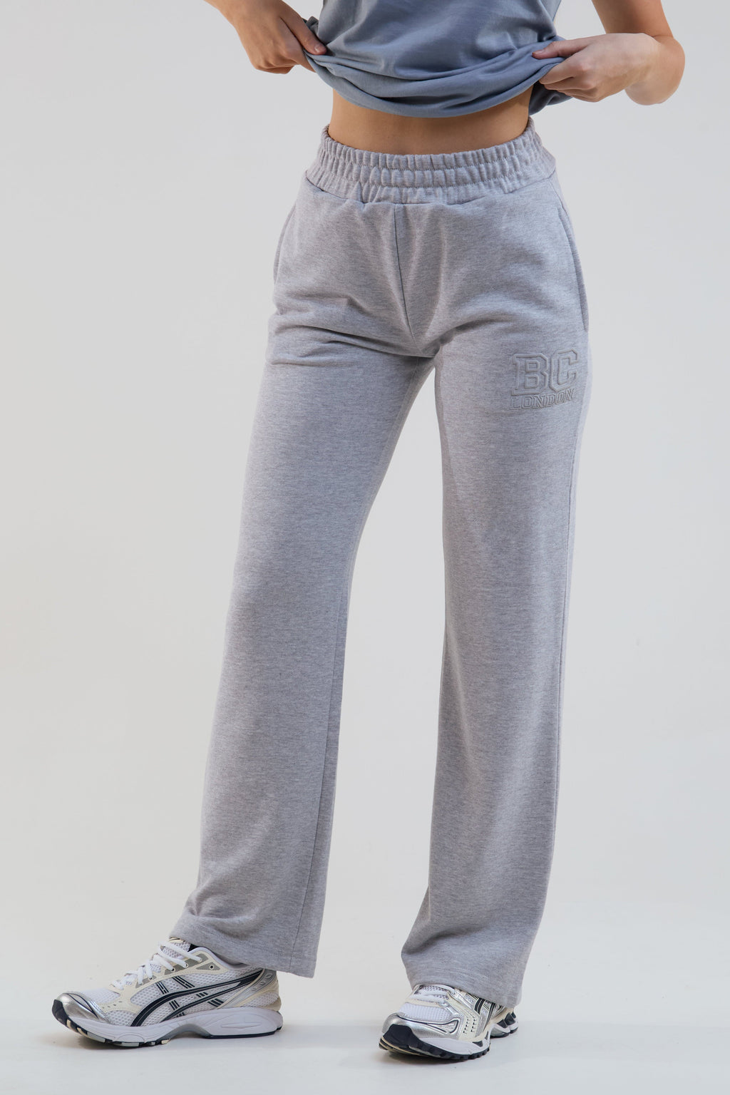 Storm Wide Leg Jogger - Grey Marl