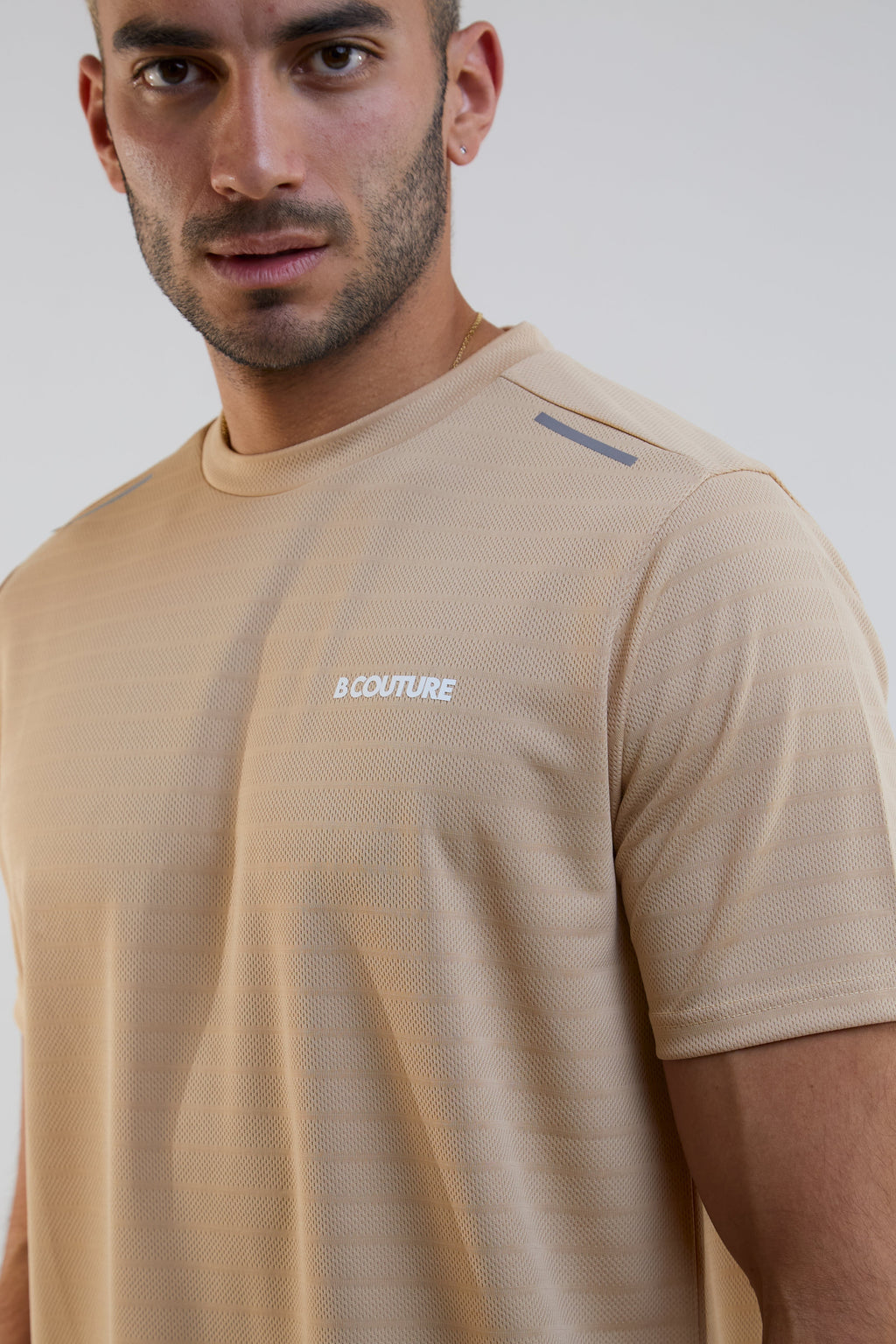 Velocity Gym Shorts & T-Shirt Set - Sand/Black