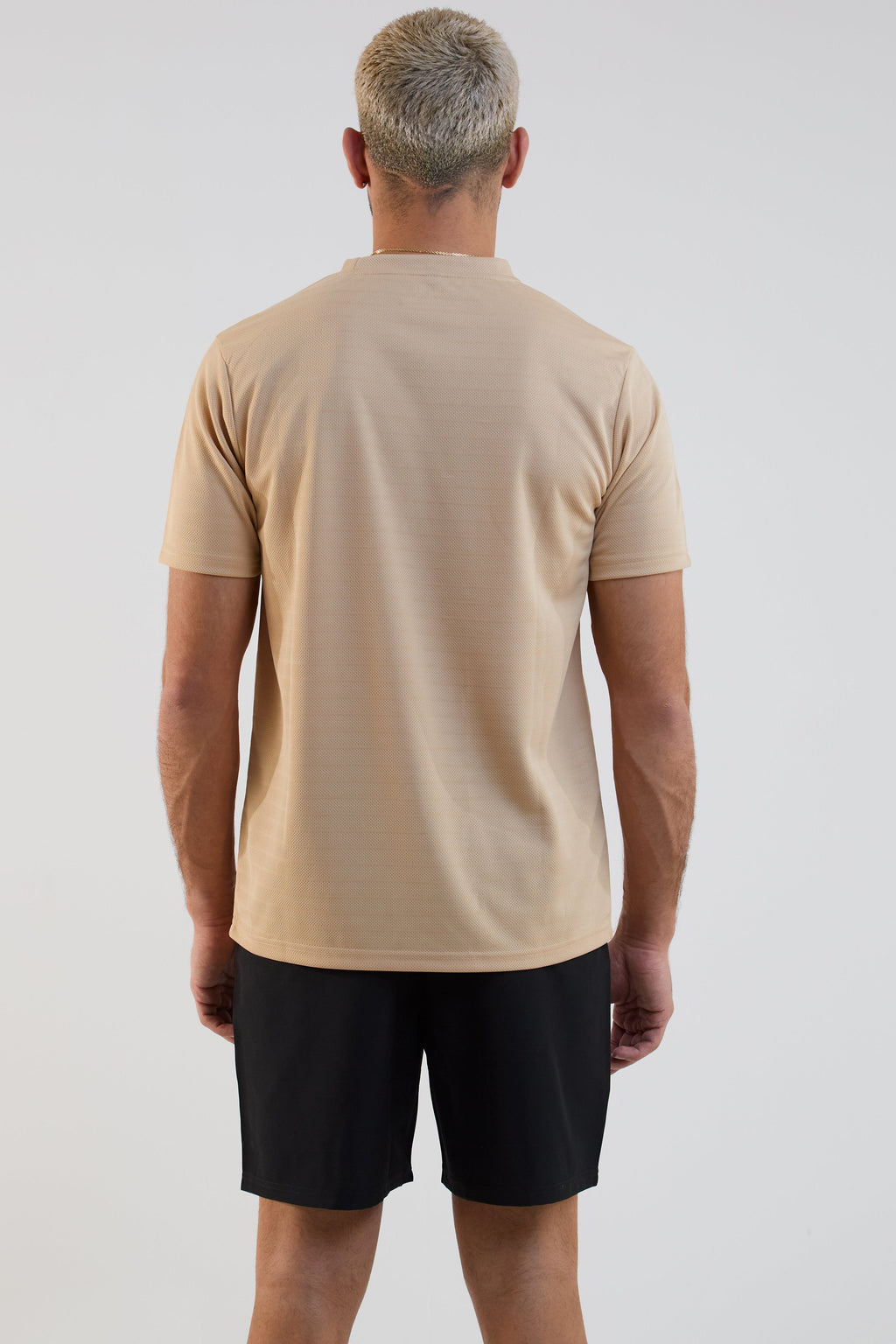 Velocity Gym Shorts & T-Shirt Set - Sand/Black