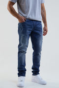 Legacy Taper Fit Stretch Denim Jeans - Dark Blue