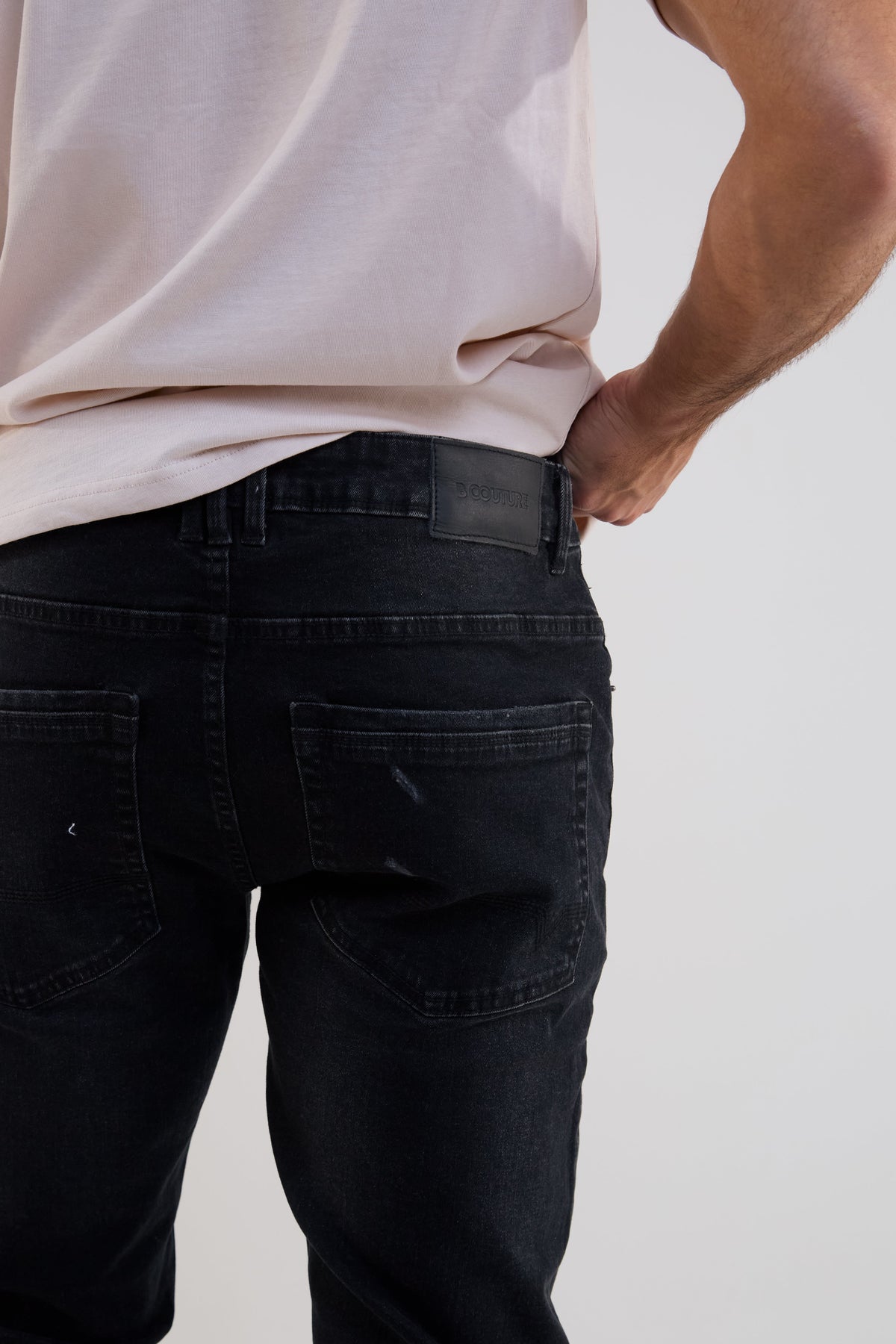 Legacy Taper Fit Stretch Denim Jeans - Black