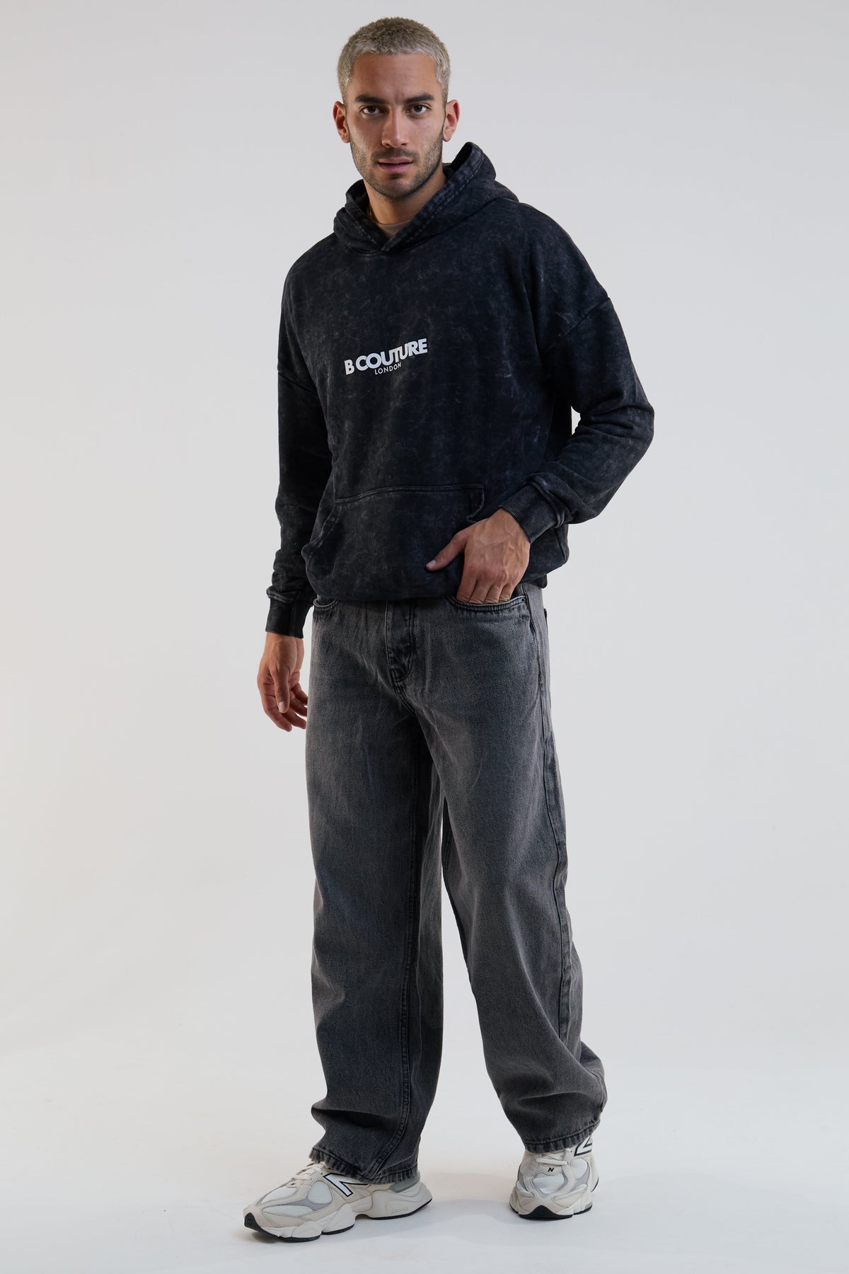 Southbank Loose Fit Rigid Denim Jeans - Washed Black