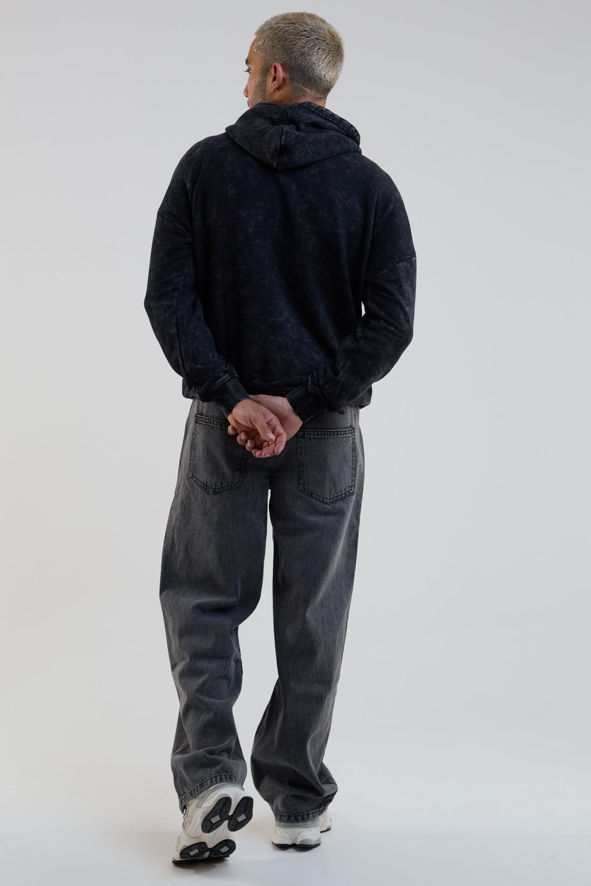 Southbank Loose Fit Rigid Denim Jeans - Washed Black