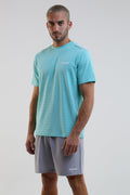 Velocity Gym Shorts & T-Shirt Set - Green/Grey