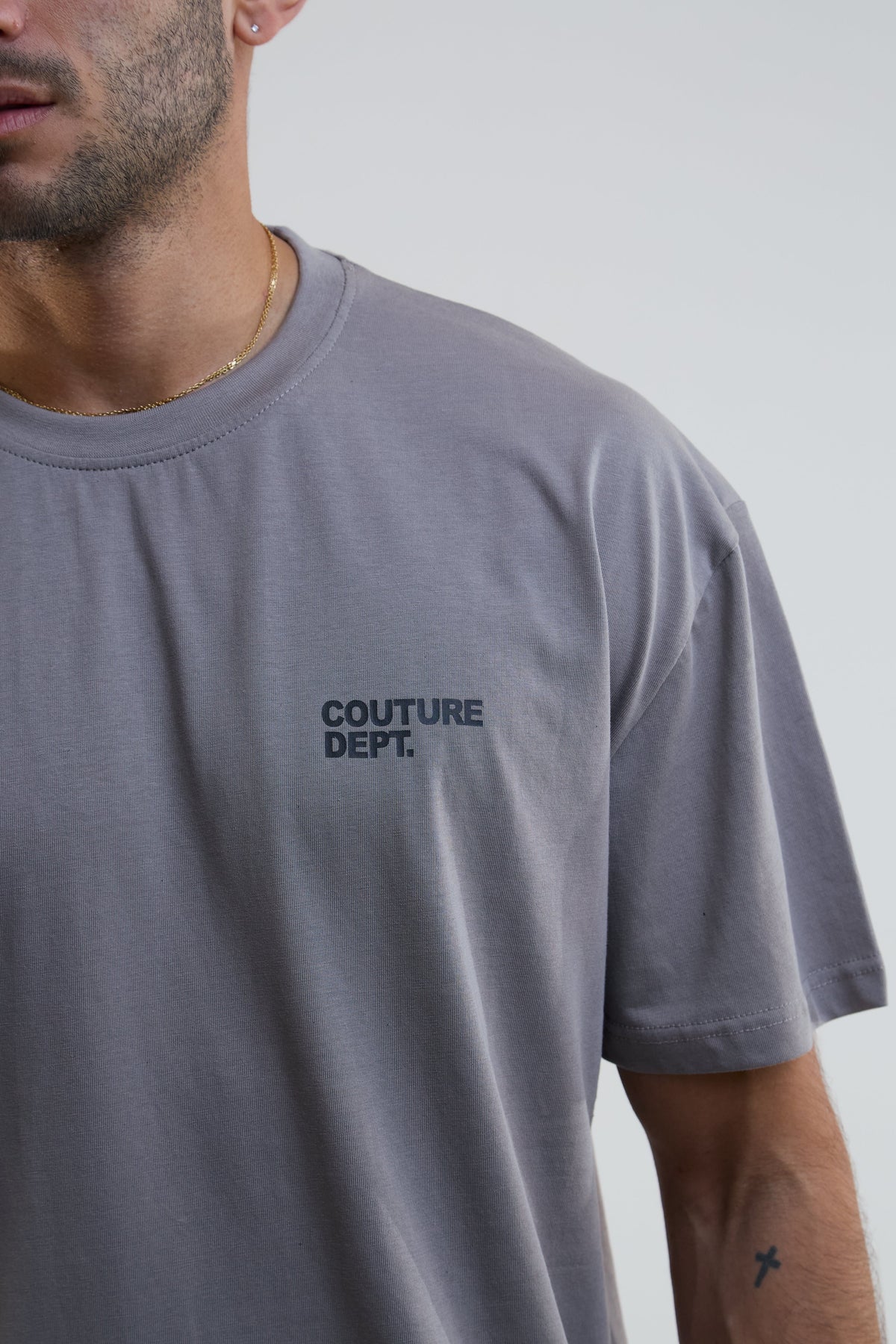 Refine Oversized Cotton T-Shirt - Dark Grey