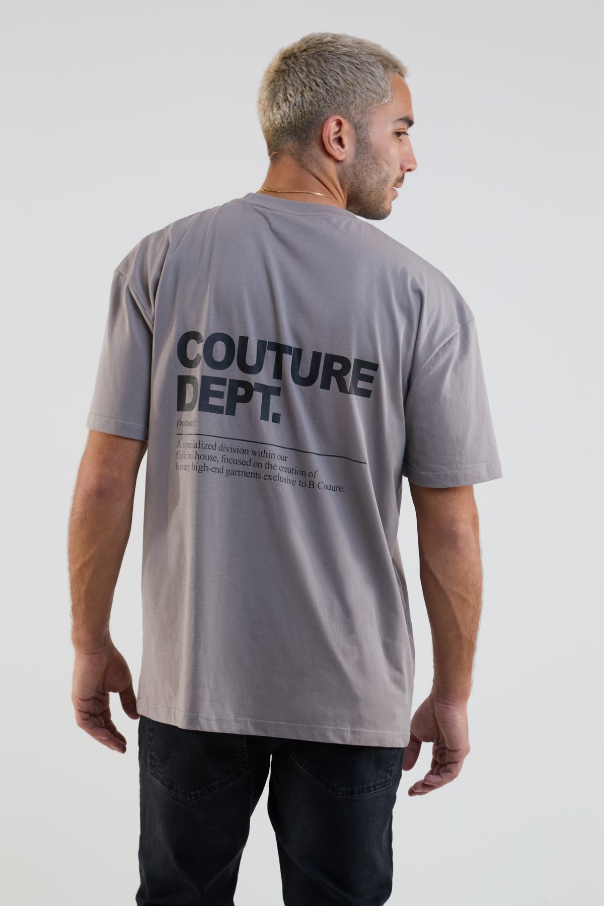 Refine Oversized Cotton T-Shirt - Dark Grey