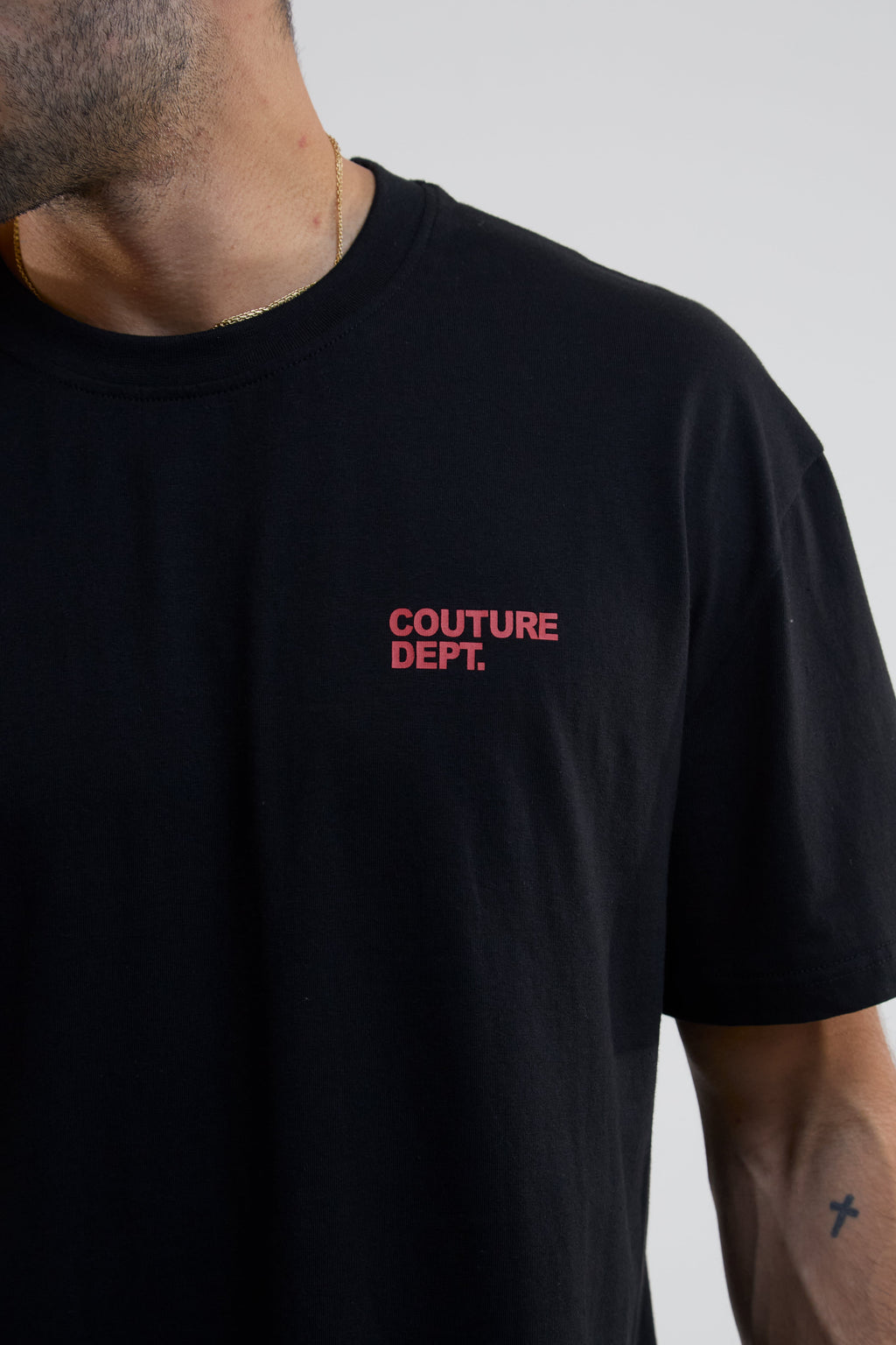 Refine Oversized Cotton T-Shirt - Black
