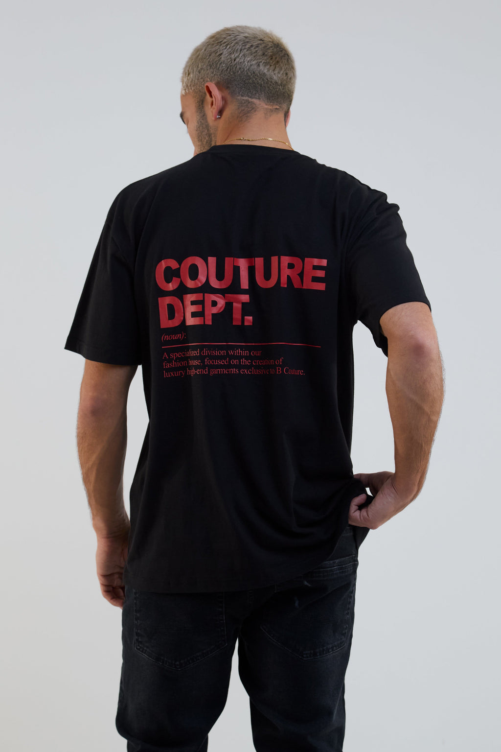 Refine Oversized Cotton T-Shirt - Black