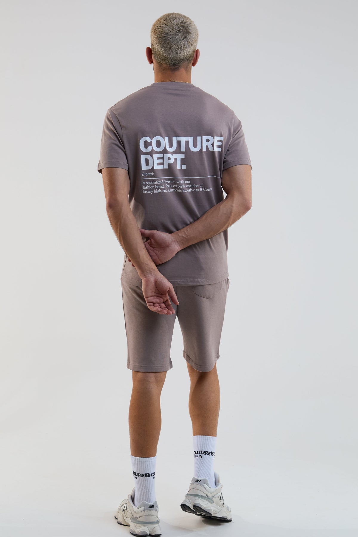 Newton Court Shorts & T-Shirt Set - Brown