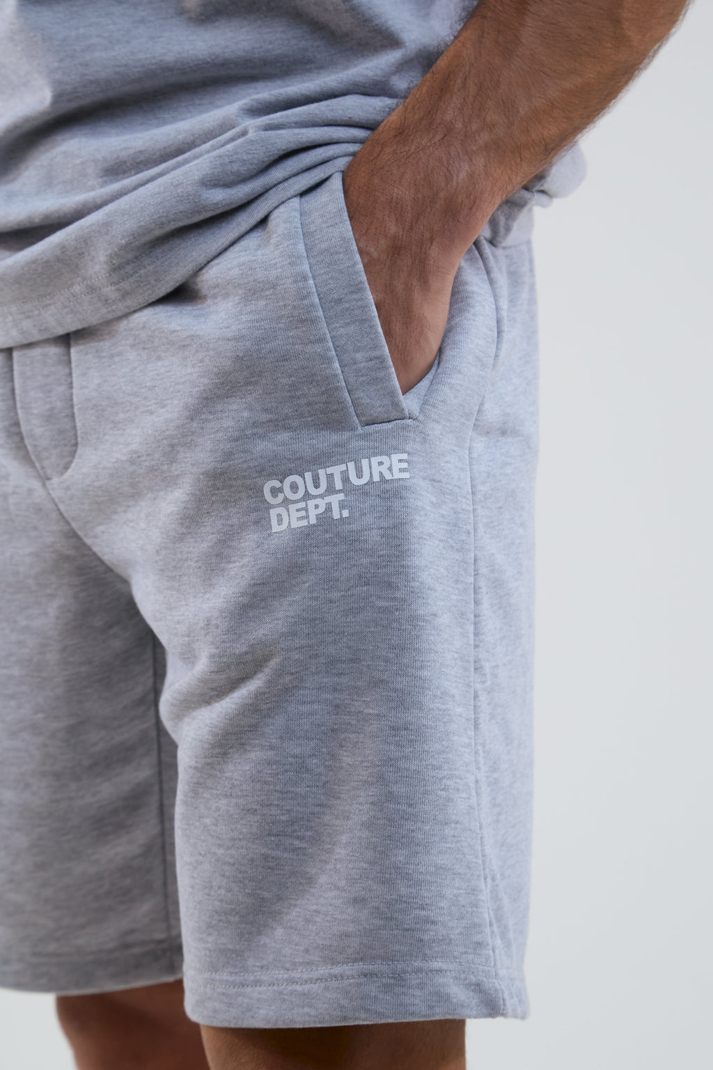 Newton Court Shorts & T-Shirt Set - Grey Marl
