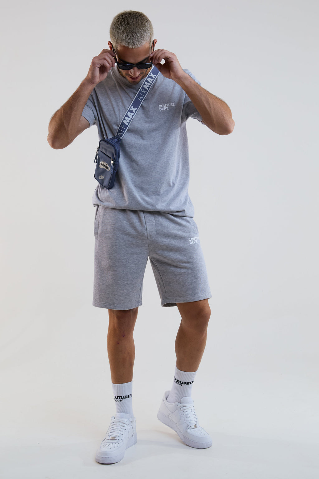 Newton Court Shorts & T-Shirt Set - Grey Marl
