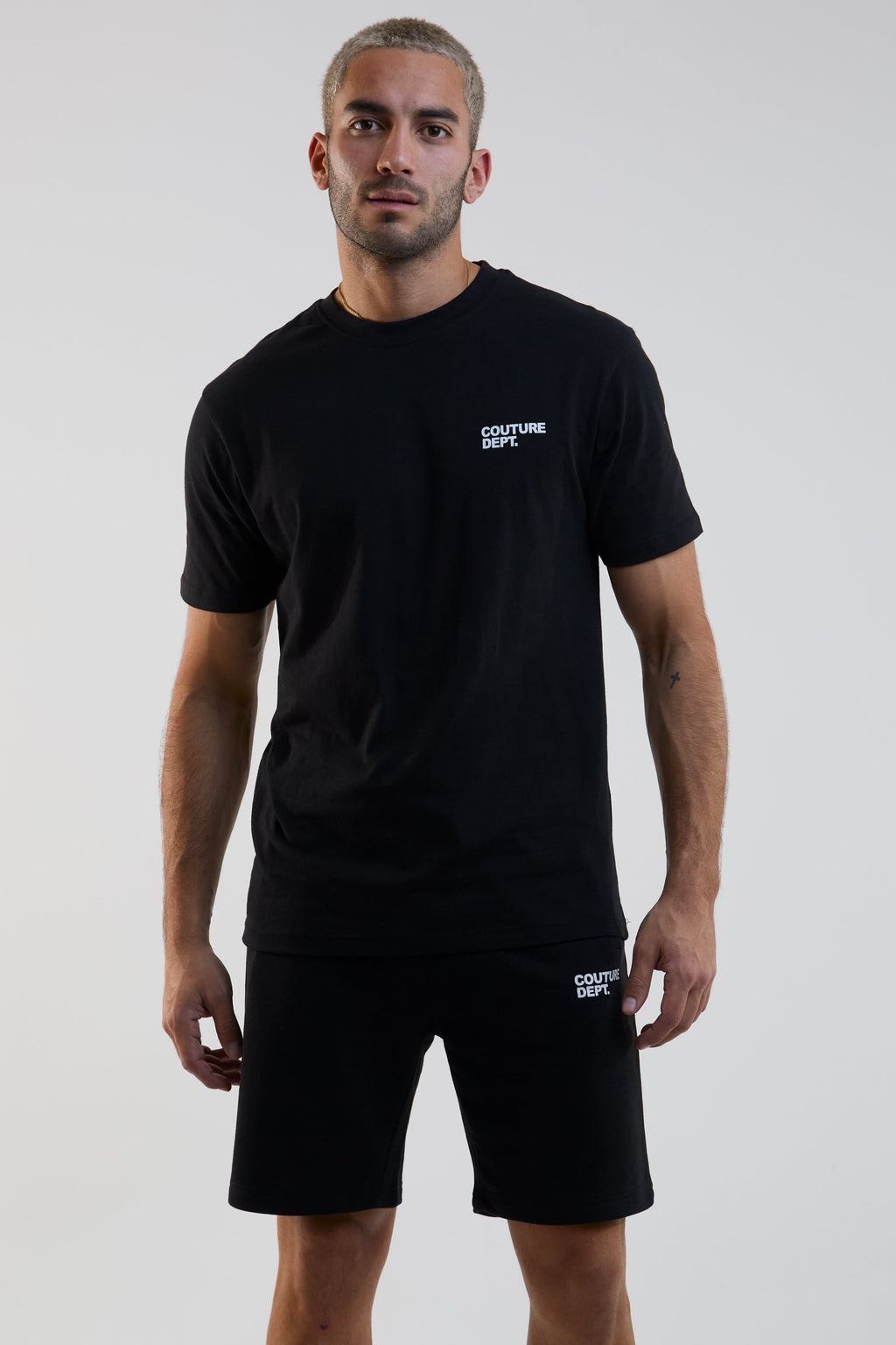 Newton Court Shorts & T-Shirt Set - Black