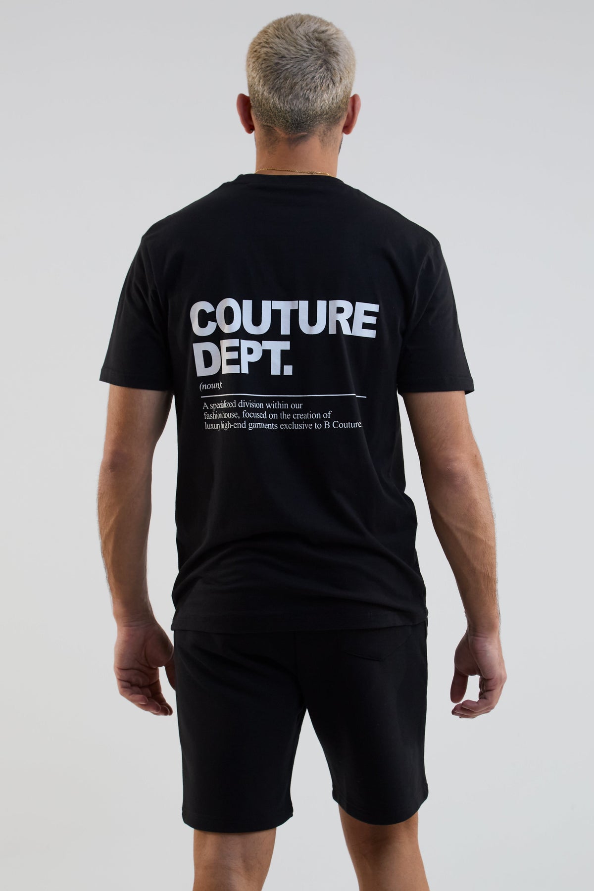 Newton Court Shorts & T-Shirt Set - Black