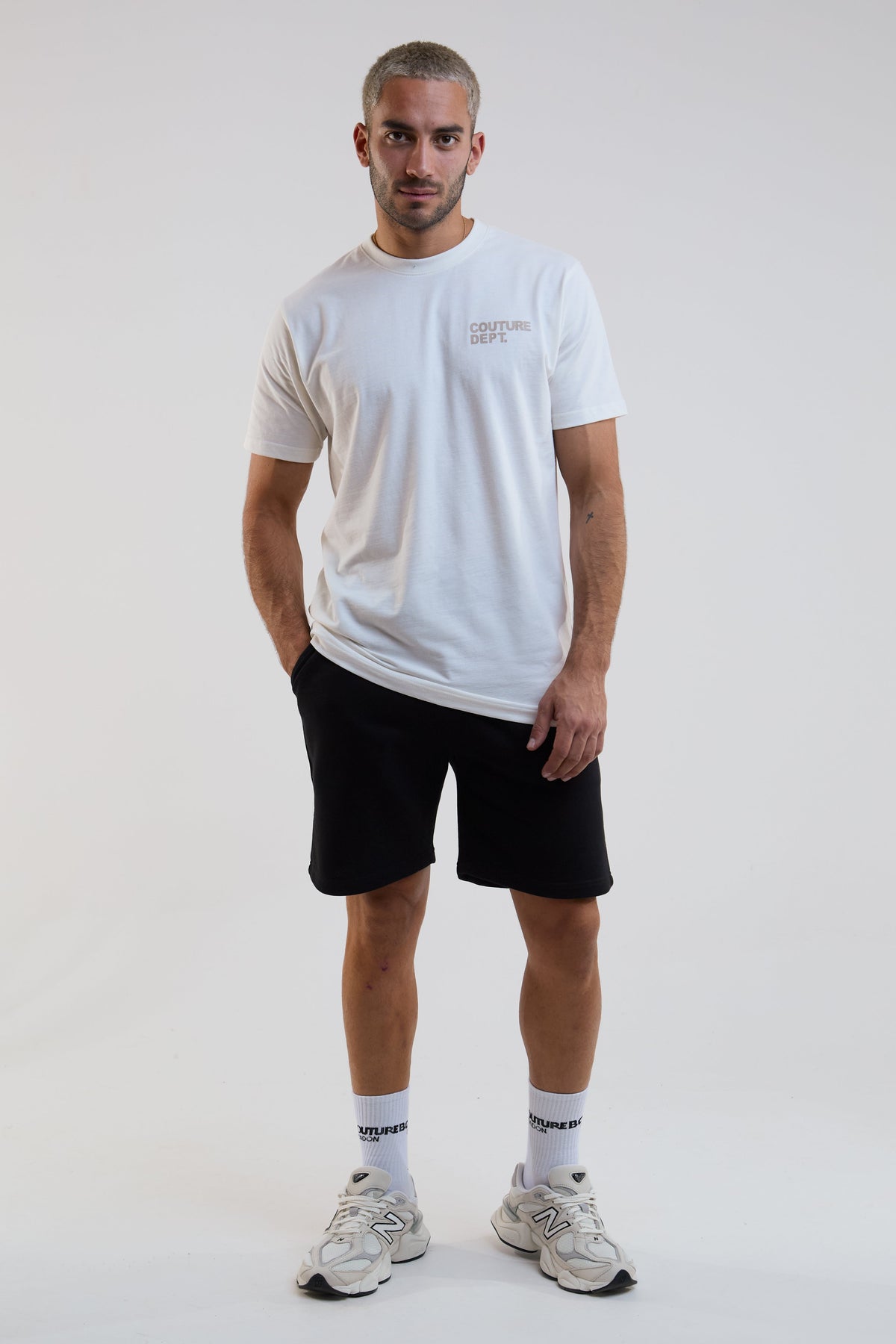 Horizon Shorts, Hoodie & T-Shirt Set - Stone/Black