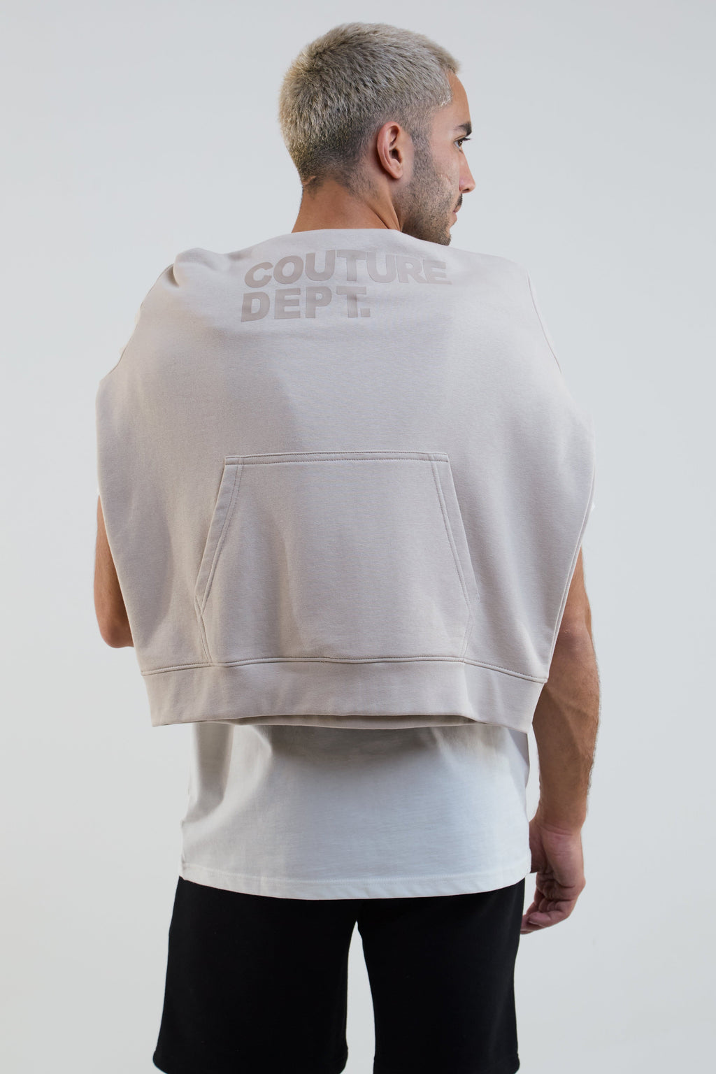 Horizon Shorts, Hoodie & T-Shirt Set - Stone/Black