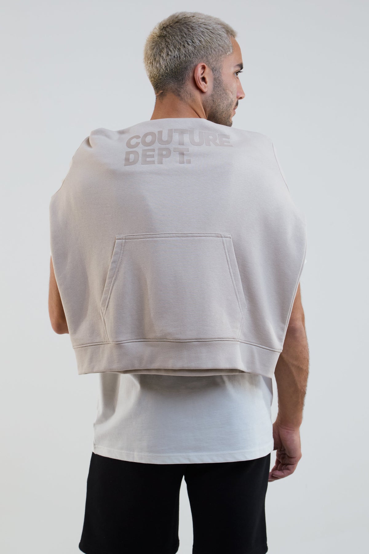 Horizon Shorts, Hoodie & T-Shirt Set - Stone/Black