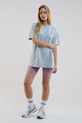 Shadow Cycling Shorts & T-Shirt Set - Green/Pink