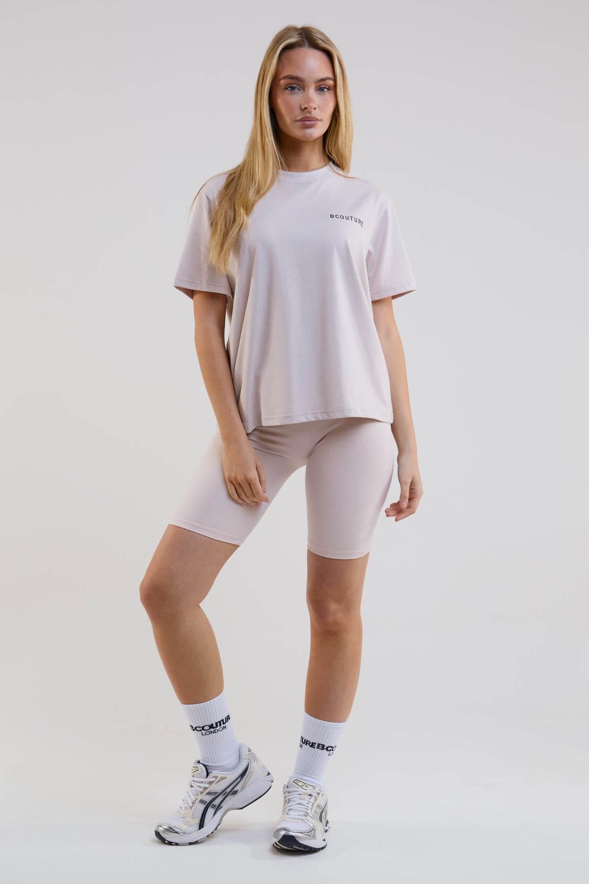VXN Cycling Shorts, Hoodie & T-Shirt Set - Stone