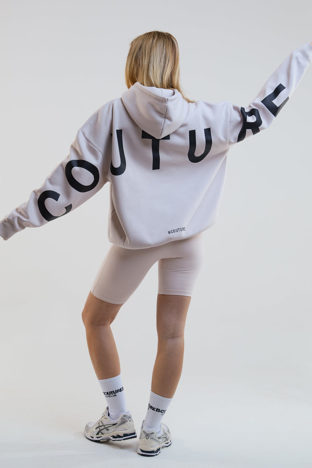 VXN Cycling Shorts, Hoodie & T-Shirt Set - Stone