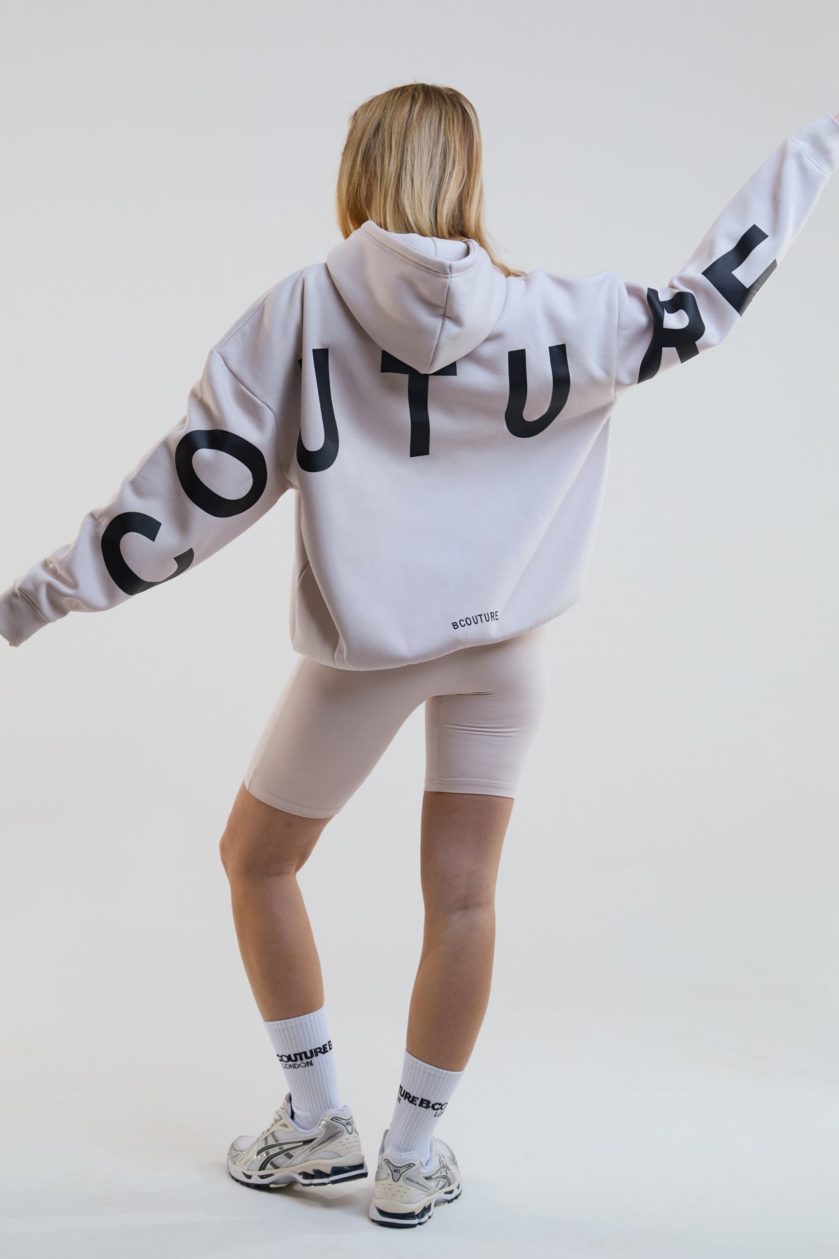 VXN Cycling Shorts, Hoodie & T-Shirt Set - Stone