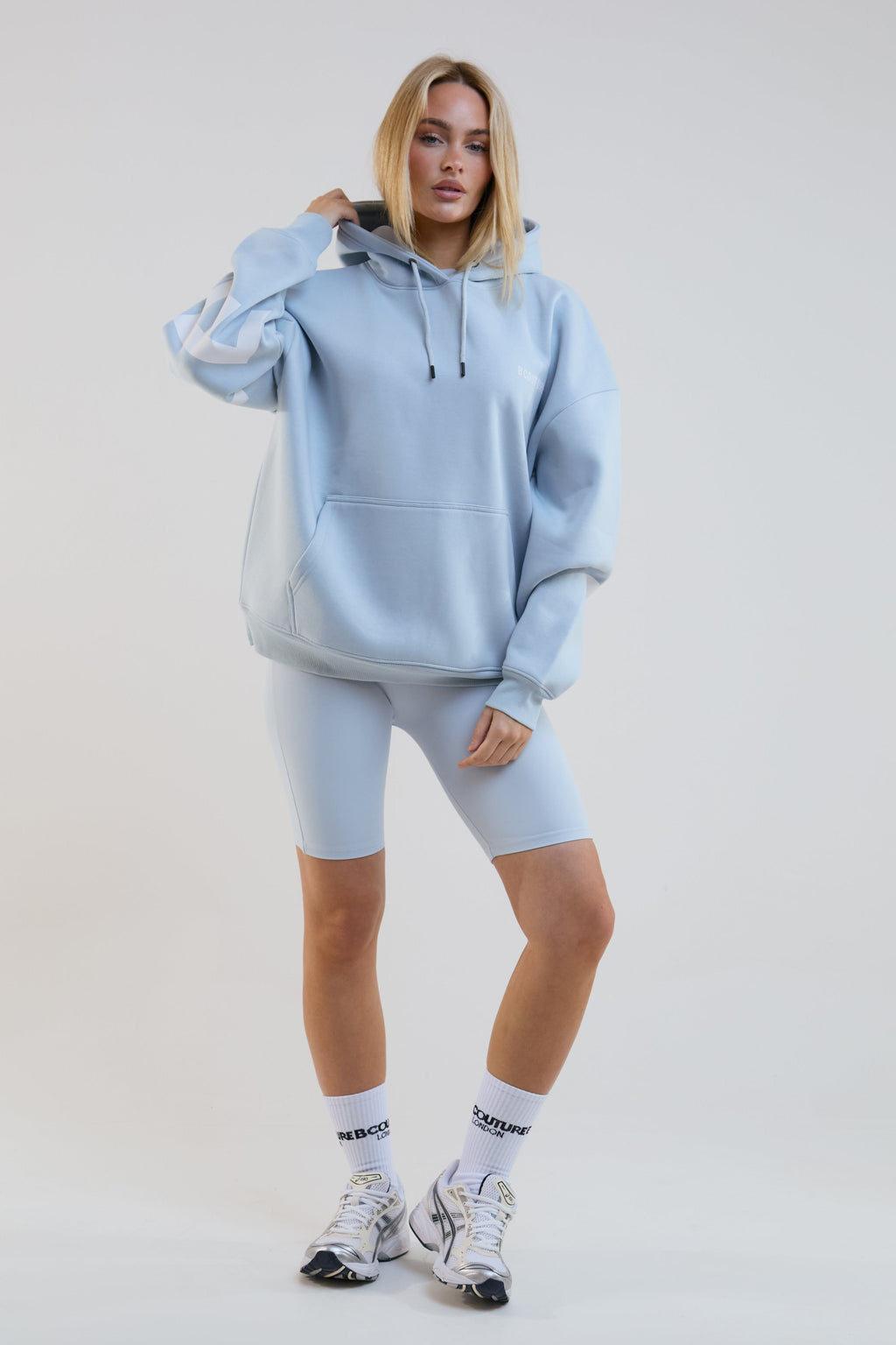 VXN Cycling Shorts, Hoodie & T-Shirt Set - Blue