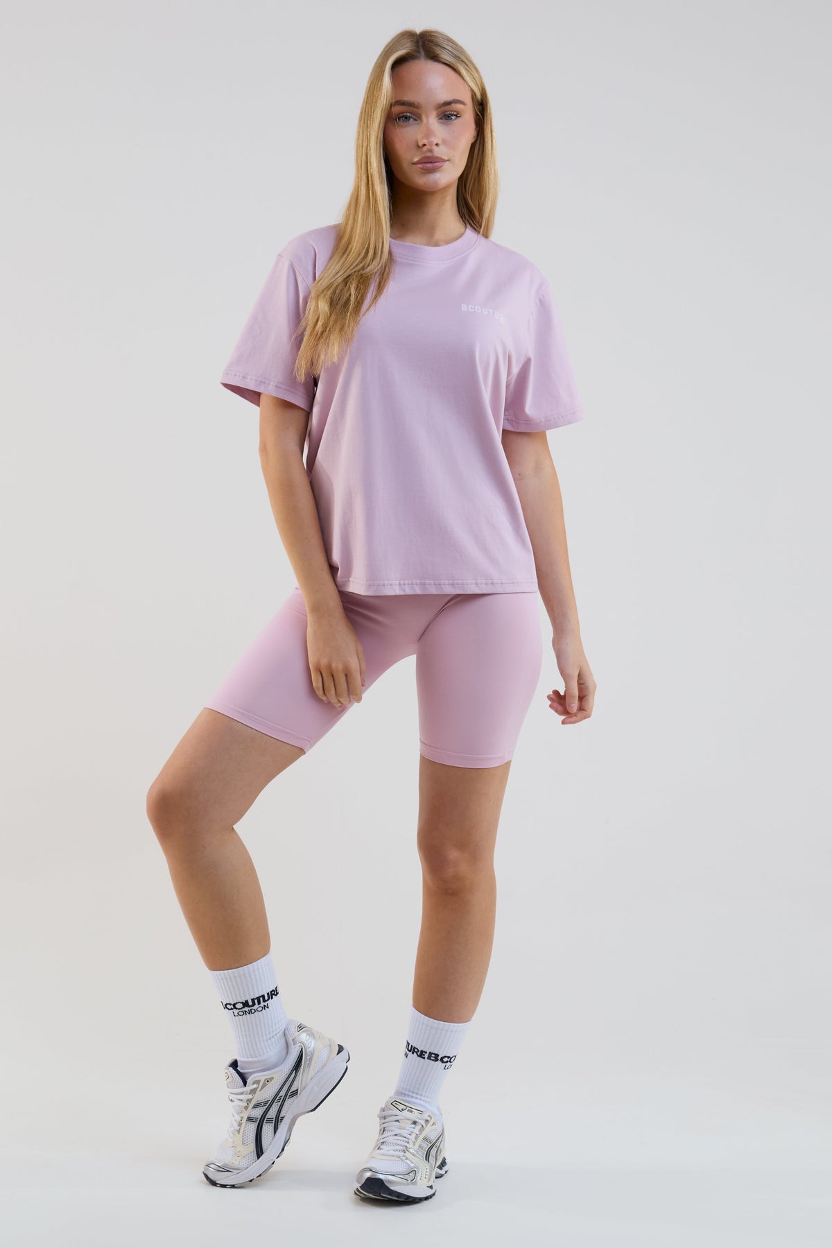 VXN Cycling Shorts, Hoodie & T-Shirt Set - Lilac