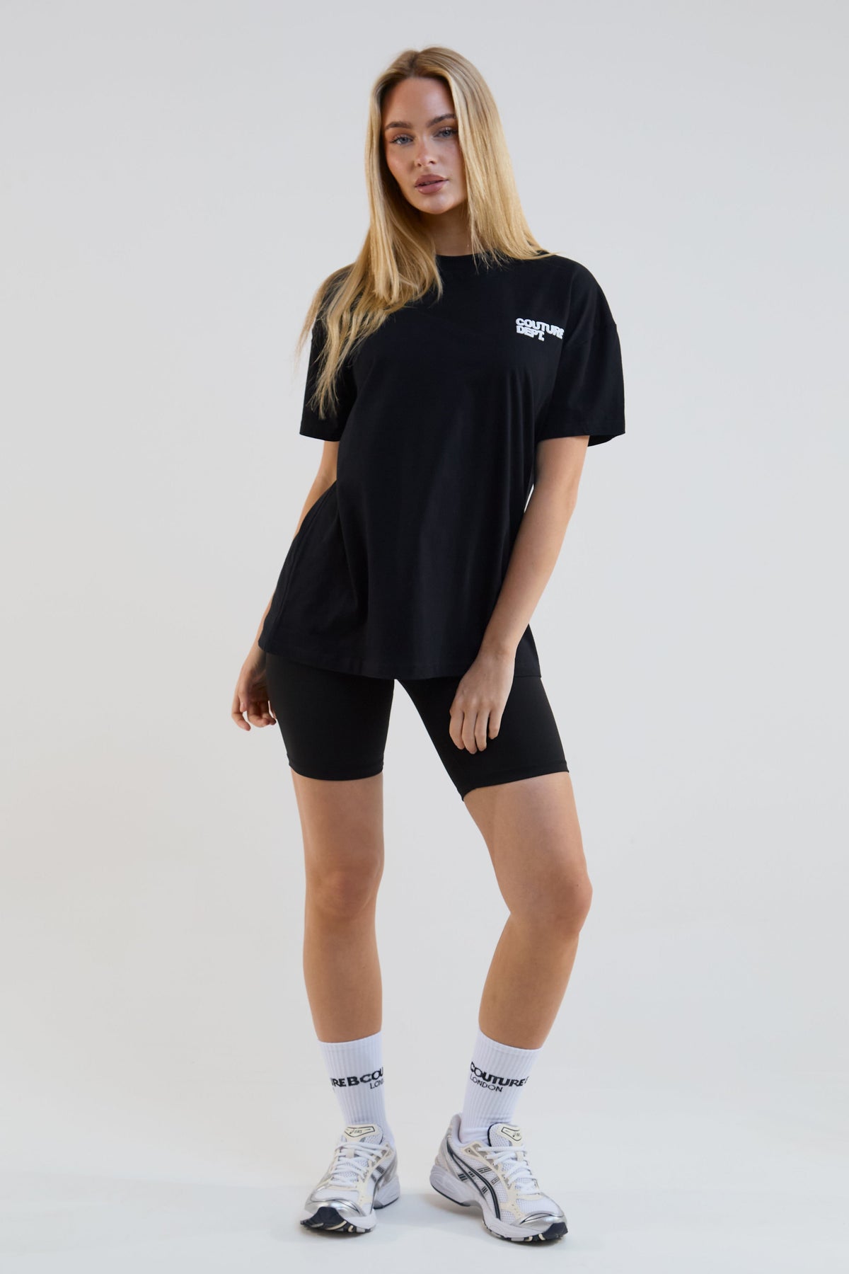 Shadow Cycling Shorts & T-Shirt Set - Black