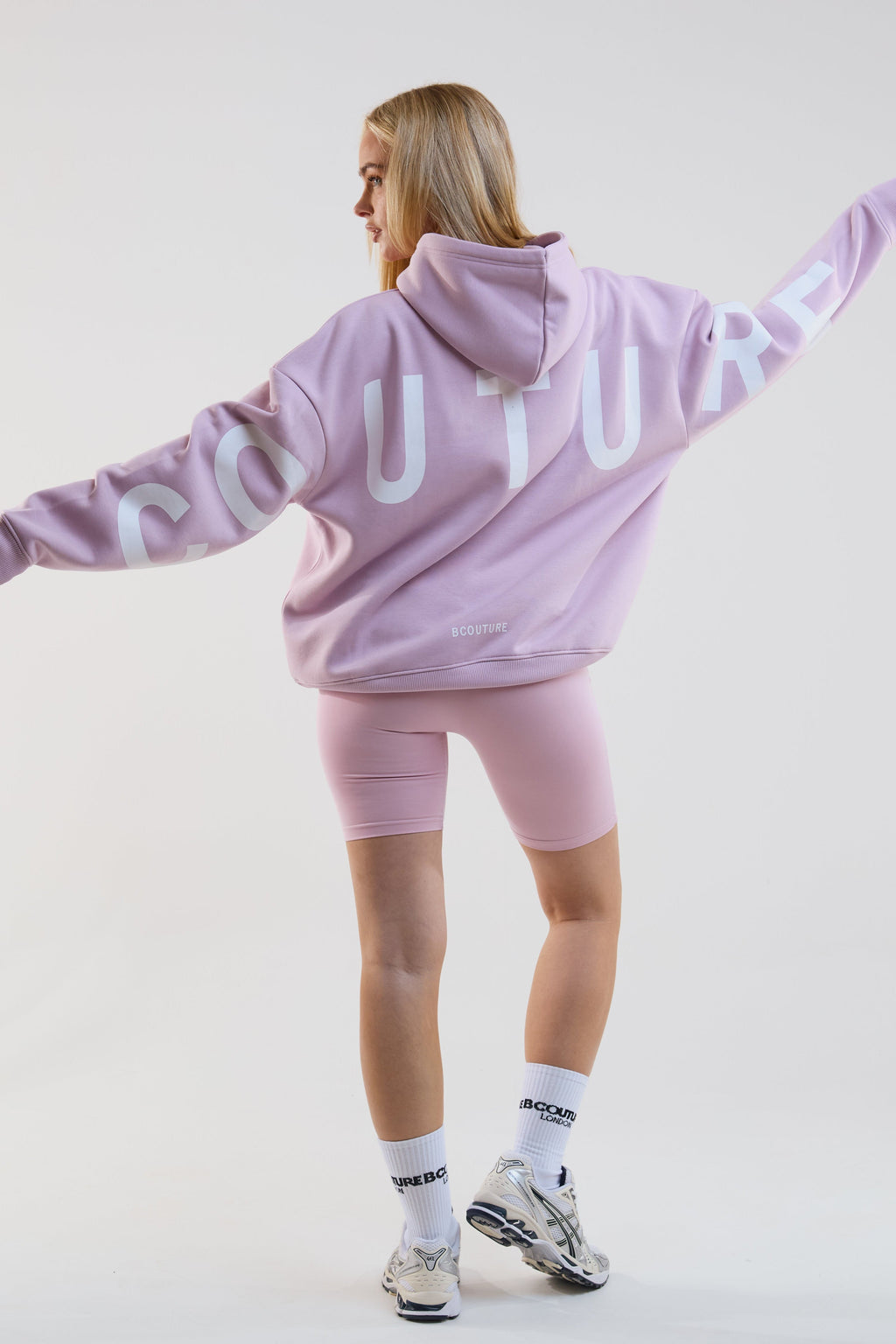 VXN Cycling Shorts, Hoodie & T-Shirt Set - Lilac