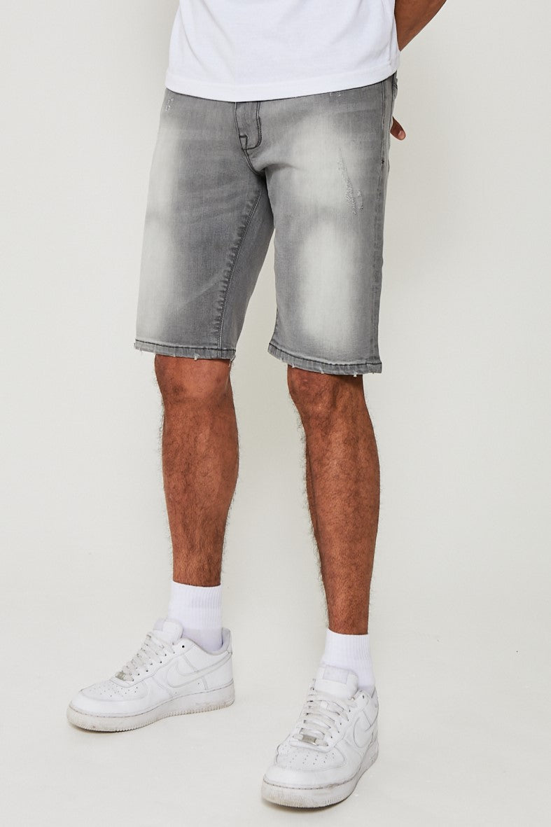 Betton Mens Denim Shorts-Grey
