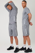 Moreton Gym Shorts, Quarter-Zip Top & T-Shirt Set - Grey