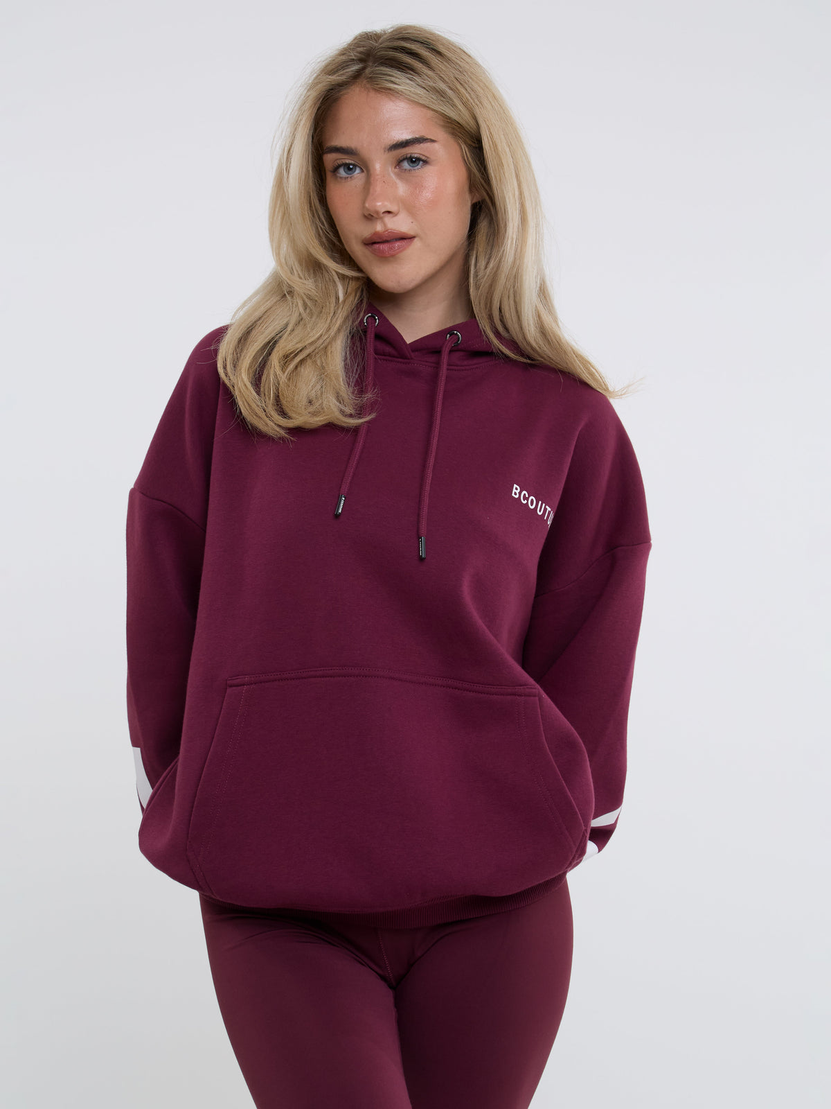 VXN Leggings & Hoodie Set - Burgundy