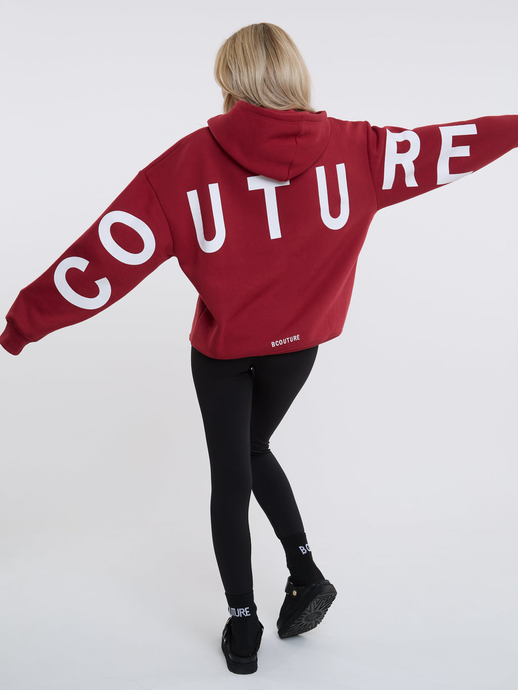 VXN Leggings & Hoodie Set - Red/Black