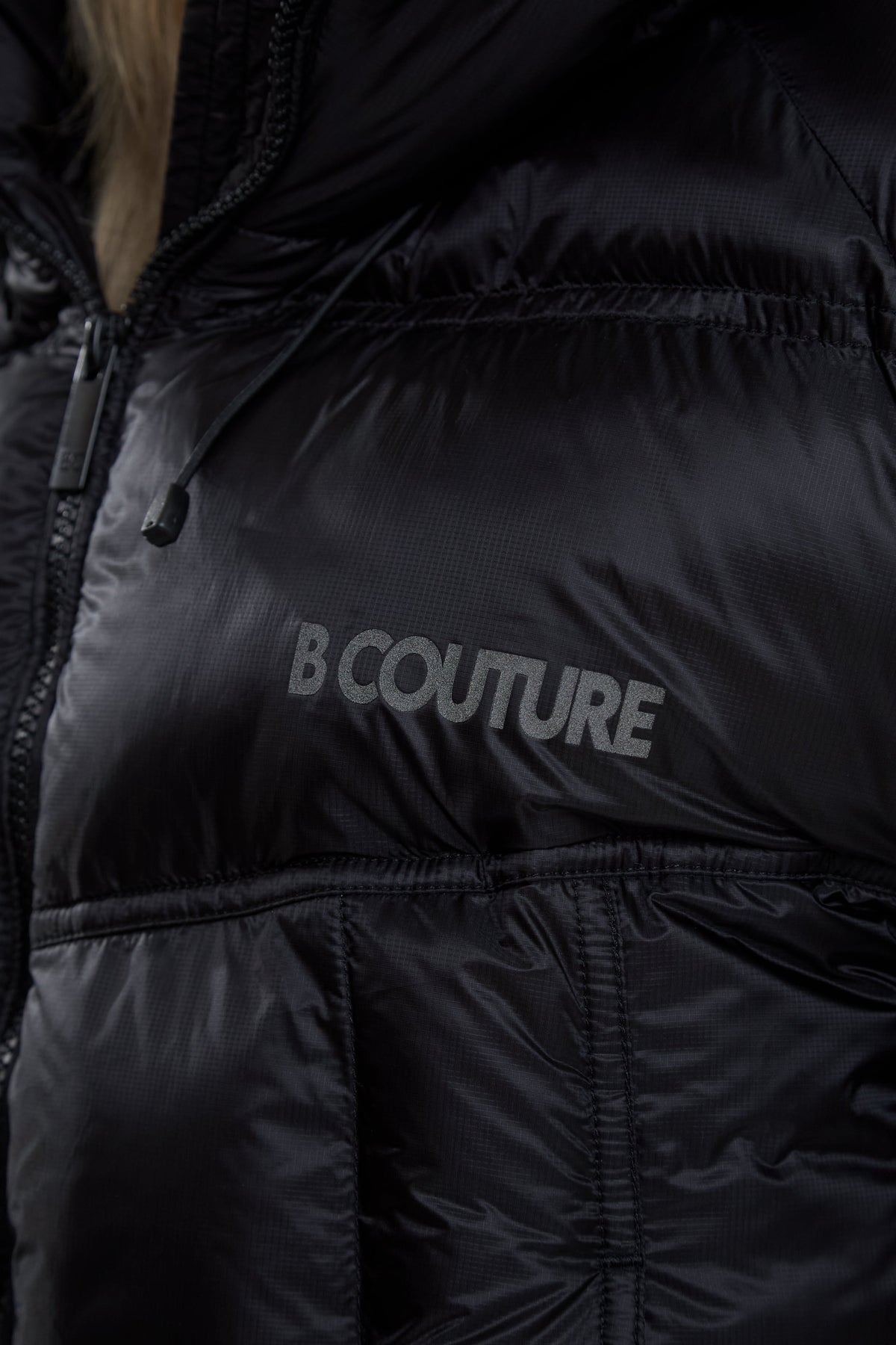Leah Cropped Puffer Jacket - Black