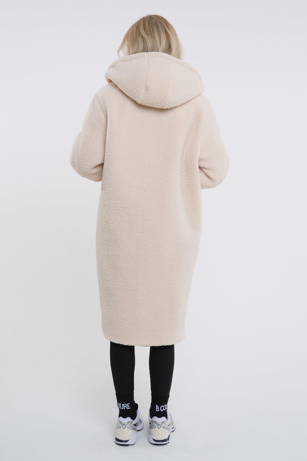 Zoey Reversible Longline Borg-Lined Padded Coat - Black