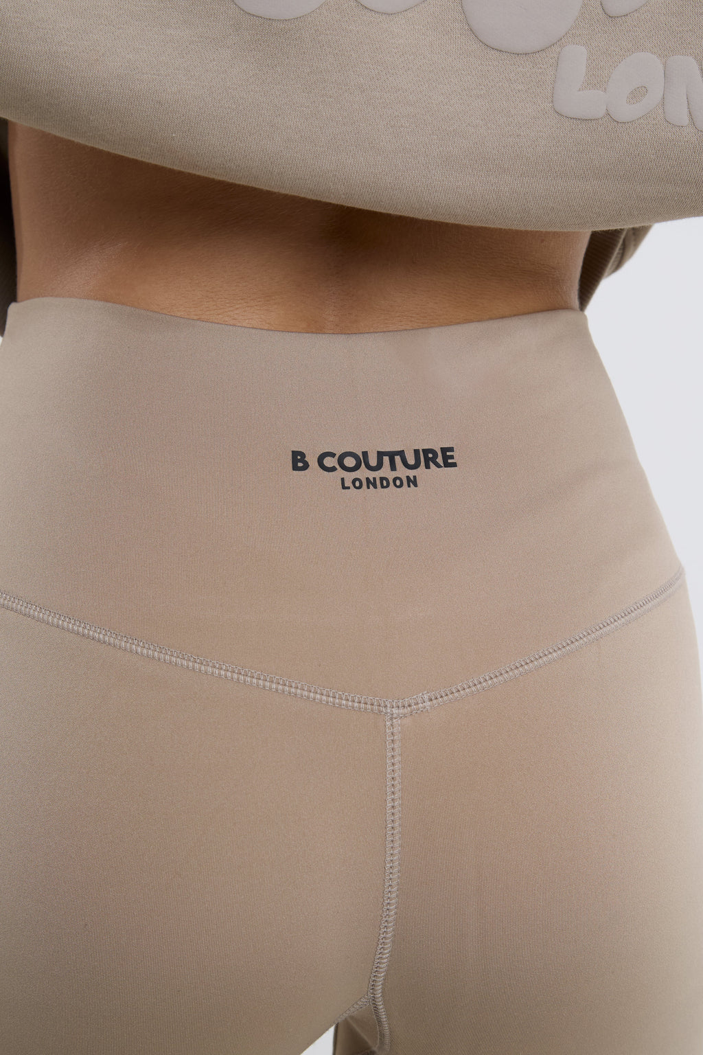 Bubble Polo Sweatshirt & Legging Set - Latte