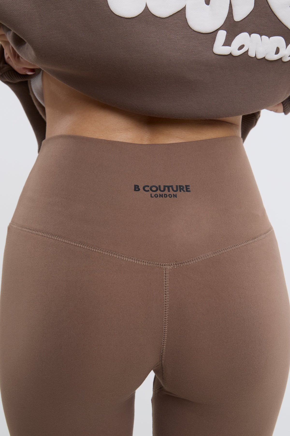 Bubble Polo Sweatshirt & Legging Set - Mink