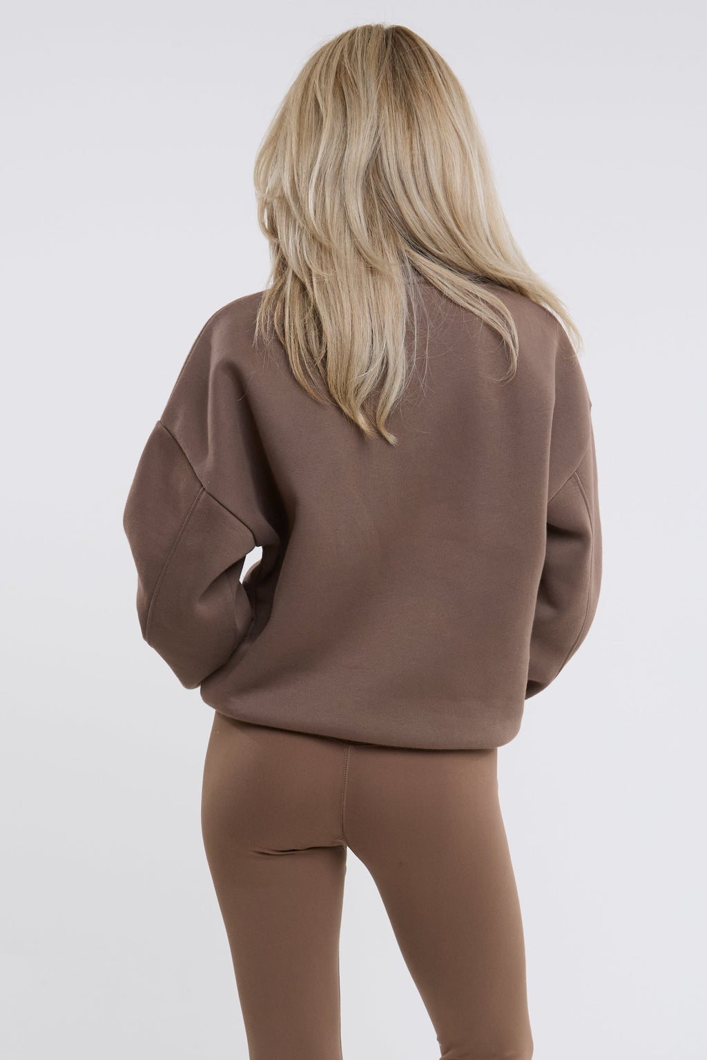 Active Studio Leggings & Half-Zip Sweatshirt - Mink