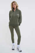 Active Studio Leggings & Half-Zip Sweatshirt - Midnight Clover