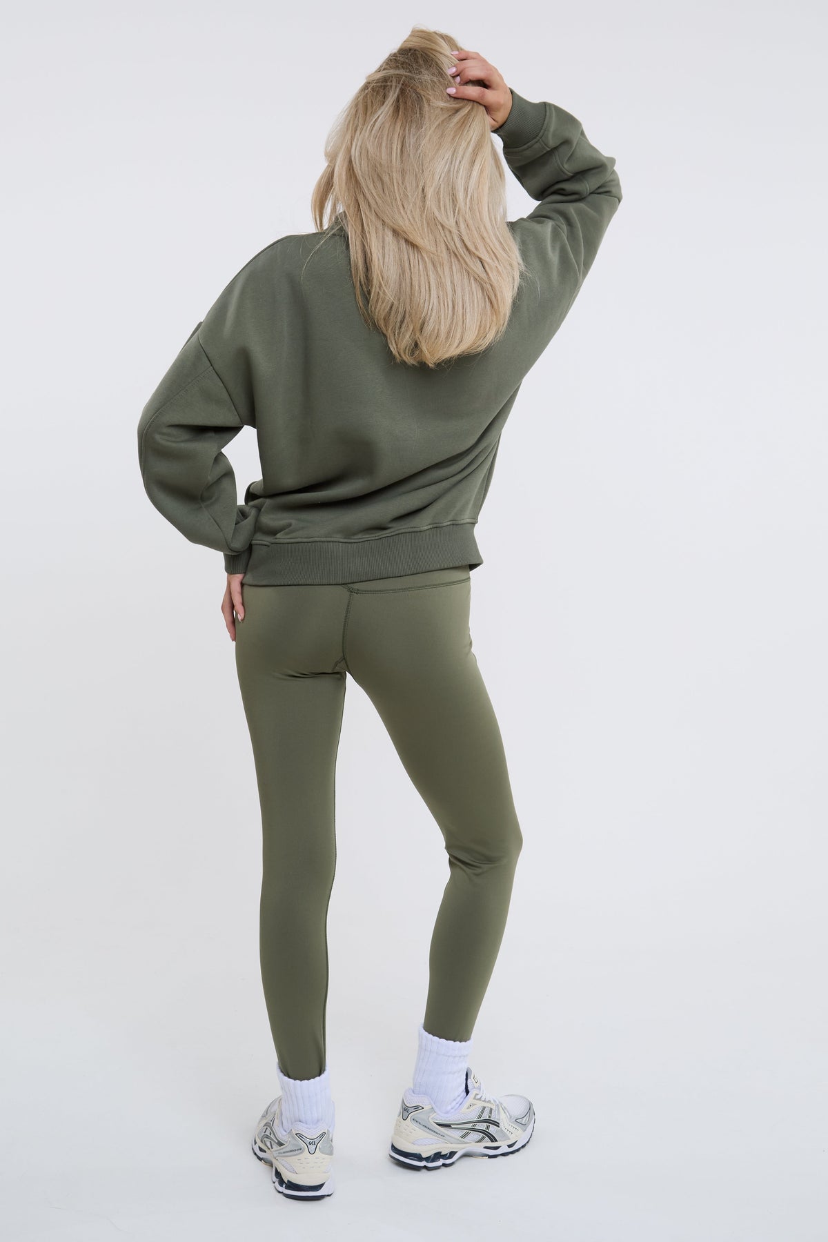 Active Studio Leggings & Half-Zip Sweatshirt - Midnight Clover