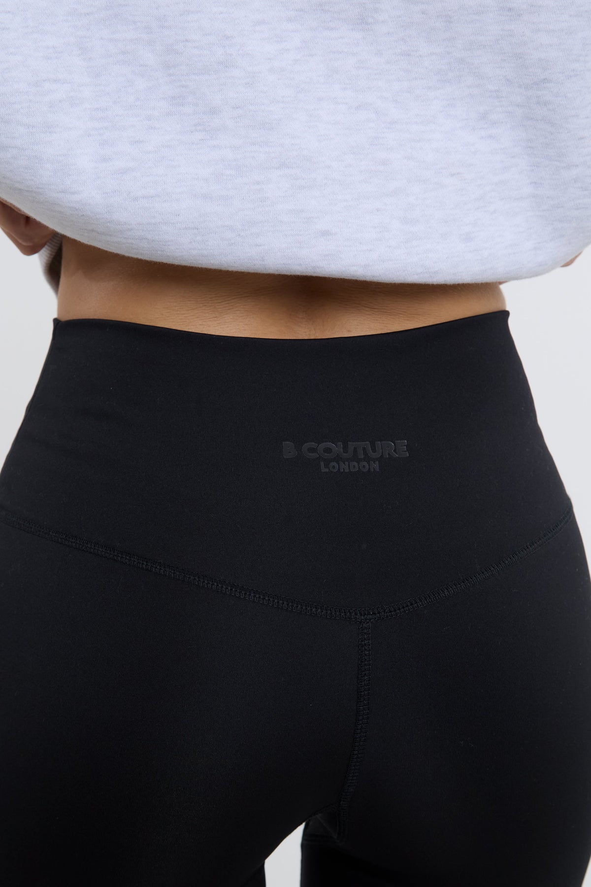 Active Studio Leggings & Half-Zip Sweatshirt - Grey Marl/Black