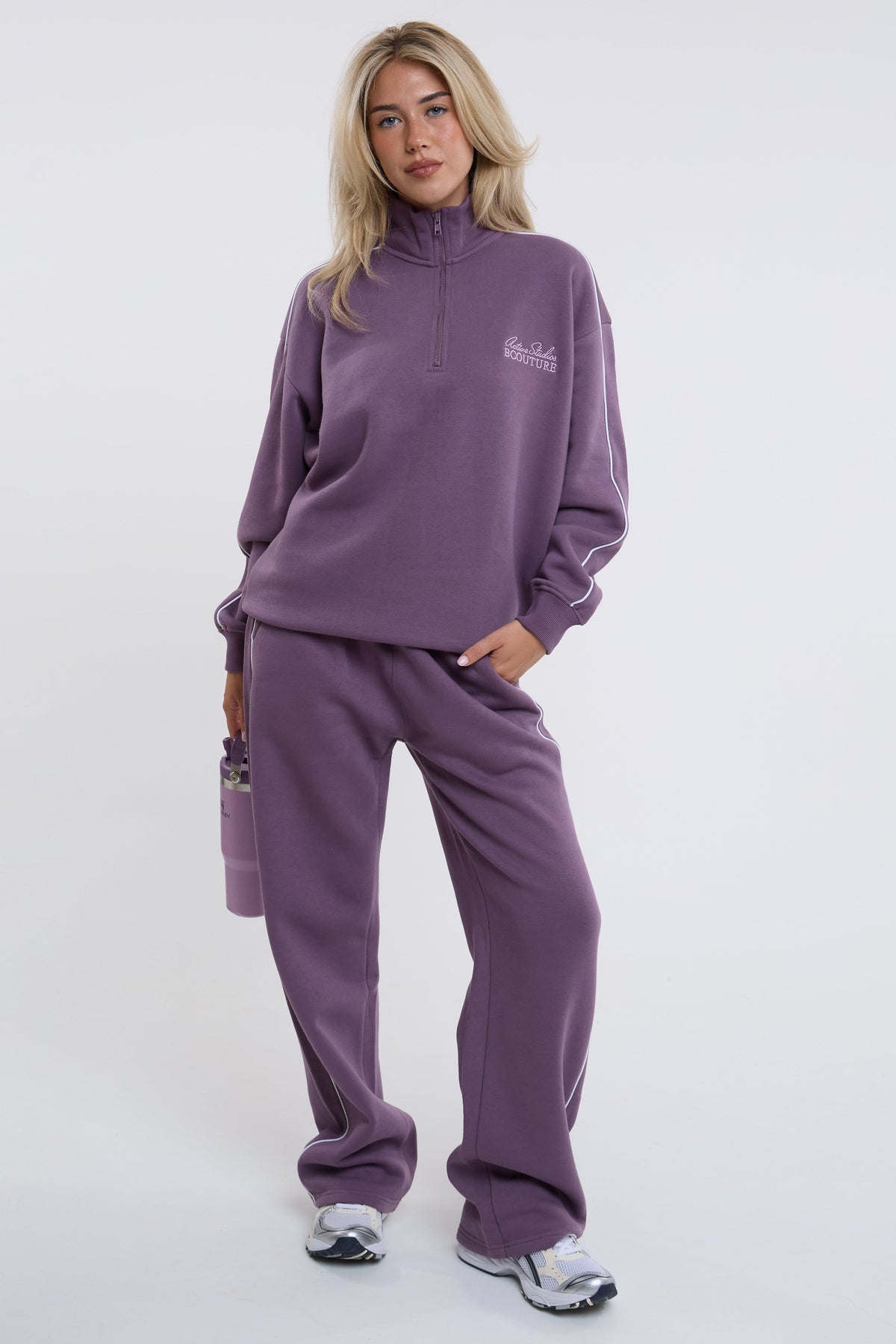 Active Studio Fleece Tracksuit - Grape