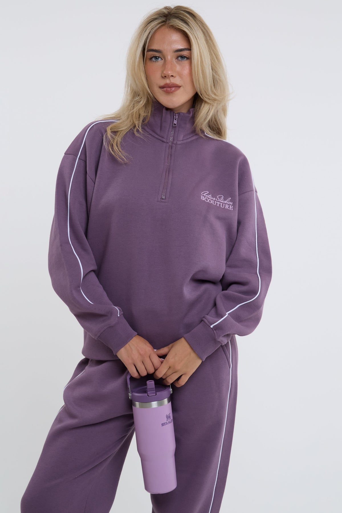 Active Studio Fleece Tracksuit - Grape