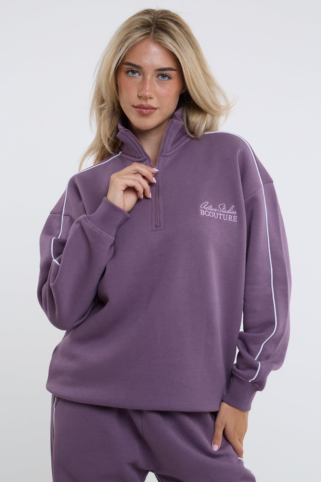 Active Studio Fleece Tracksuit - Grape