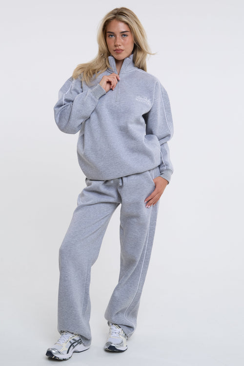 Active Studio Fleece Tracksuit - Grey Marl