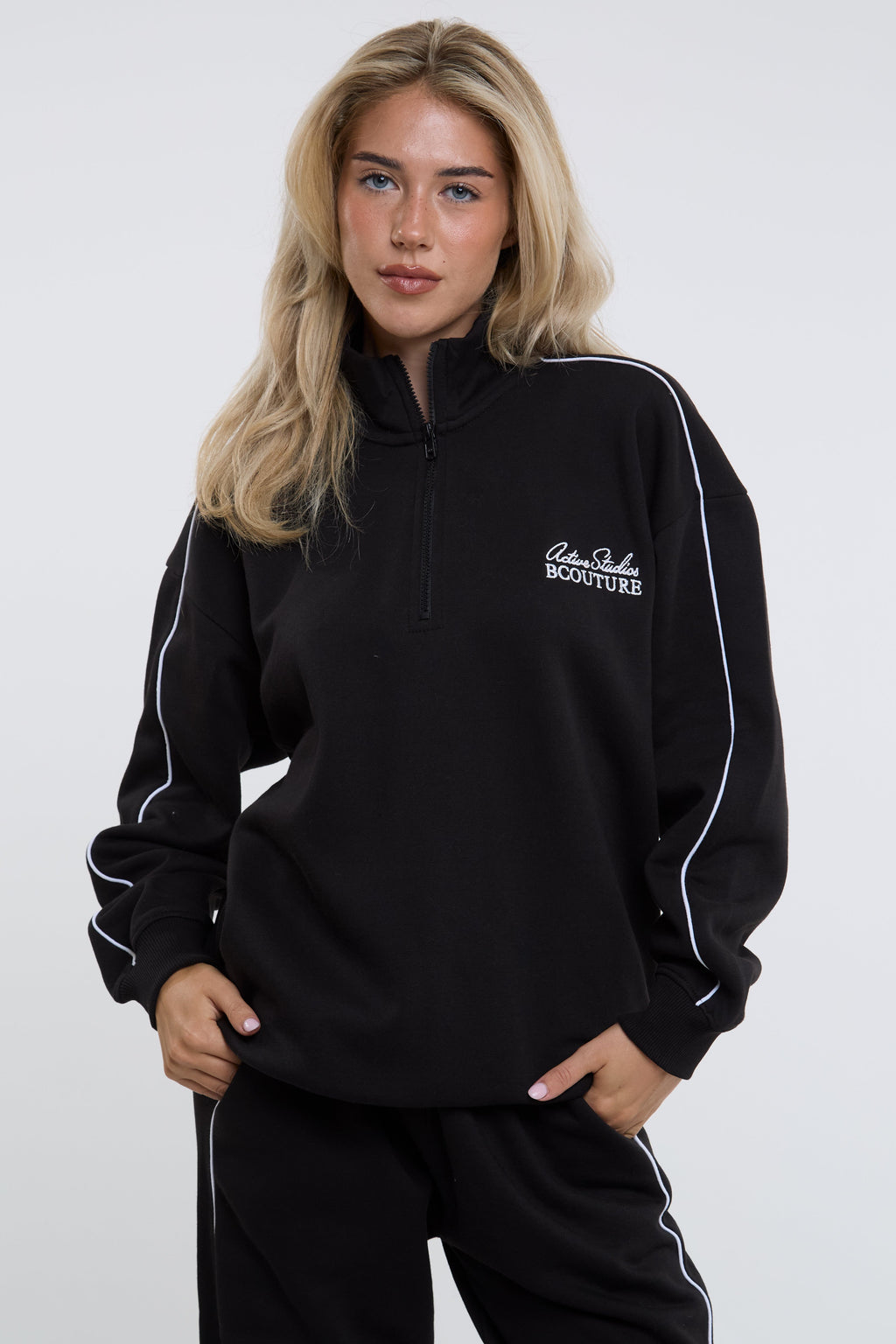 Active Studio Fleece Tracksuit - Black